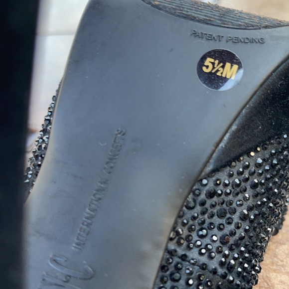 INC International Concepts Platform Heels with Small Shiny Rhinestones - Picture 7 of 8